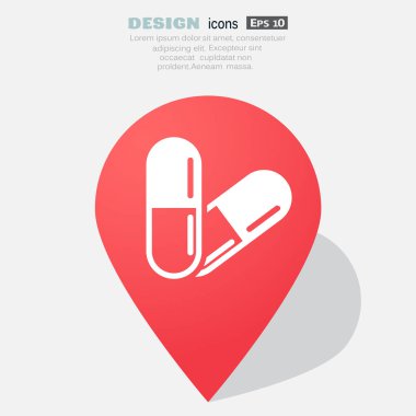 Tıbbi hapları web simgesi