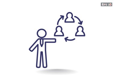 İletişim simgesi olan insan