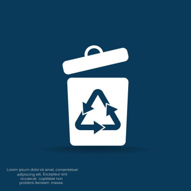 Atık geri dönüşüm sembolü ile okları