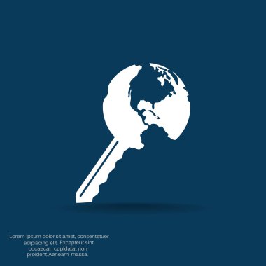 Dünya web simgesi anahtarı