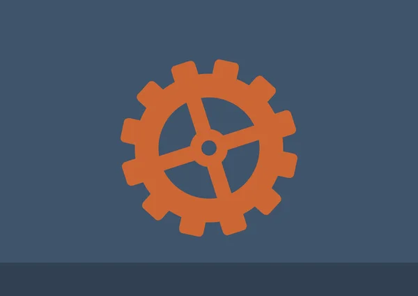 Einfaches rundes Getriebe einfaches Symbol — Stockvektor