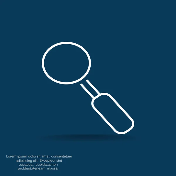Icône simple loupe — Image vectorielle