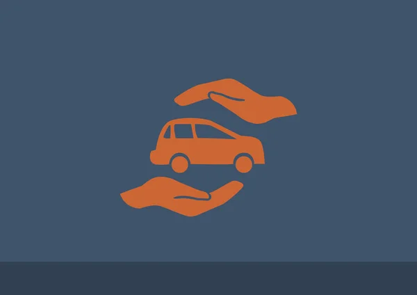 Το εικονίδιο αυτοκίνητο ασφάλισης web — Διανυσματικό Αρχείο