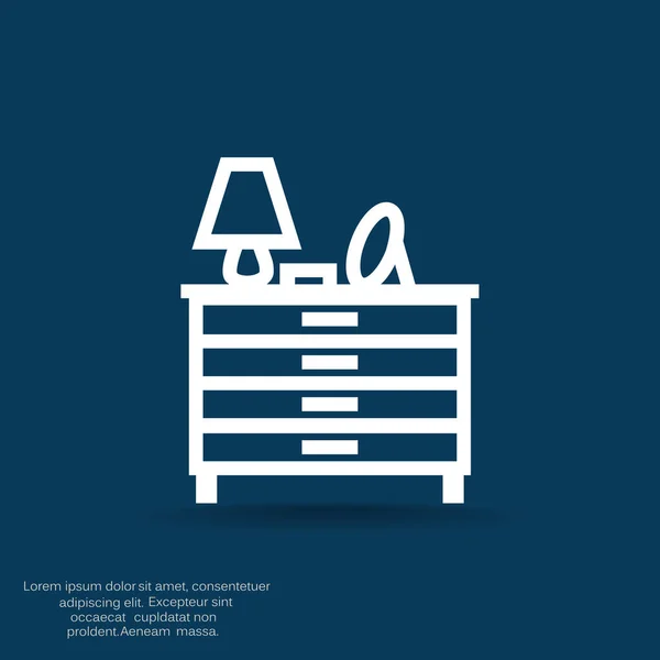 Commode platte pictogram — Stockvector