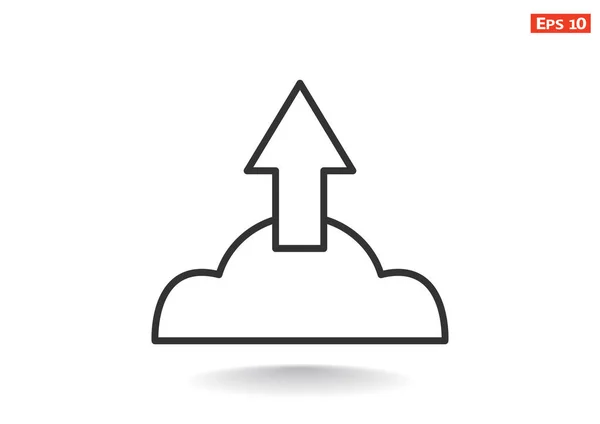 Symbole zum Herunterladen von Cloud-Dateien — Stockvektor