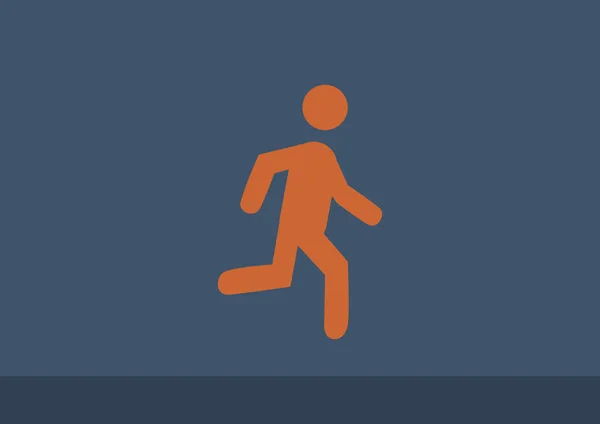 Man lopend pictogram — Stockvector