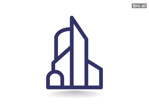 Office building web icon — Stock Vector