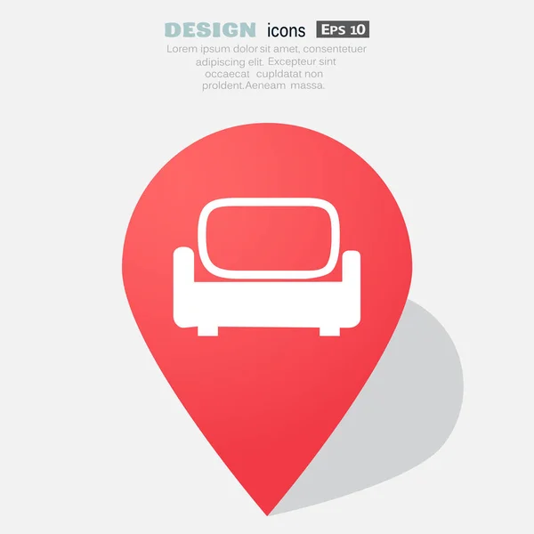 ソファーの web アイコン — ストックベクタ