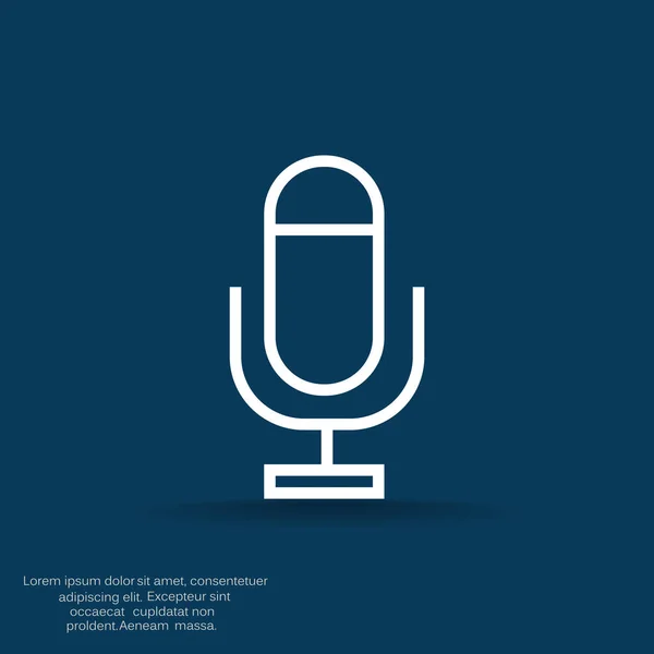 Icono web de micrófono simple — Archivo Imágenes Vectoriales