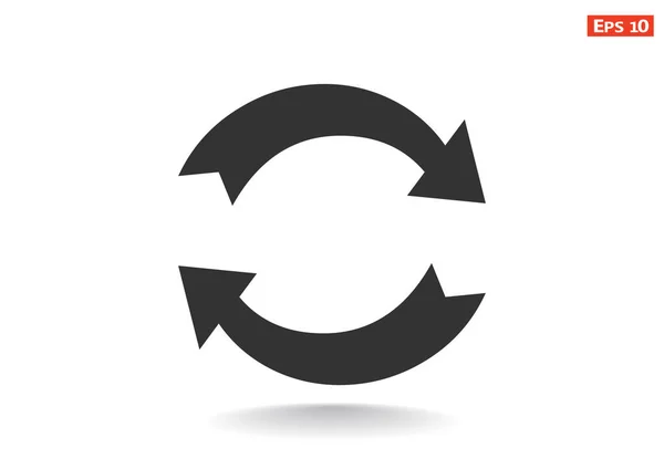 Rotationspfeile in einem Kreis Web-Symbol — Stockvektor