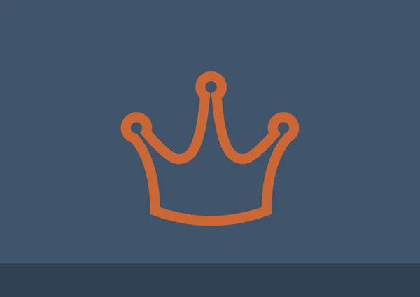 Crown spindelväv ikonen — Stock vektor