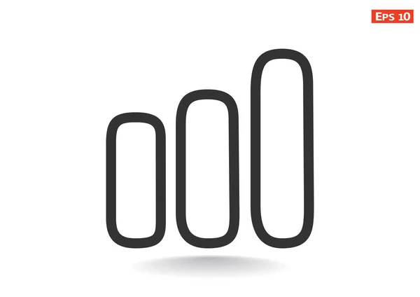 Stapeldiagram ikon — Stock vektor