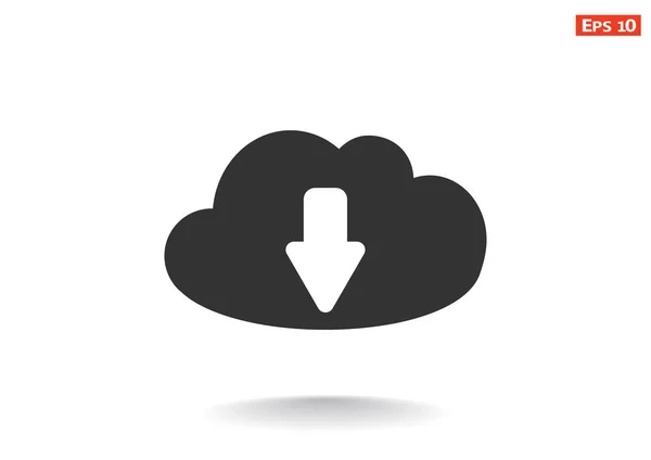 Symbole zum Herunterladen von Cloud-Dateien — Stockvektor