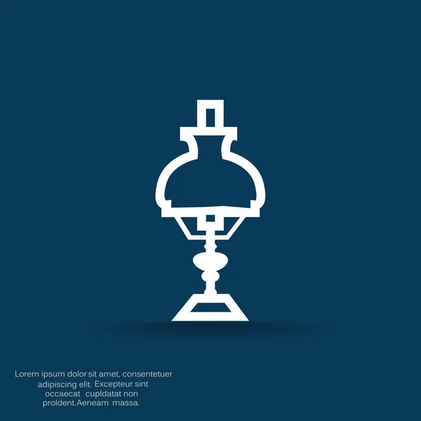 Eenvoudige lamp pictogram — Stockvector