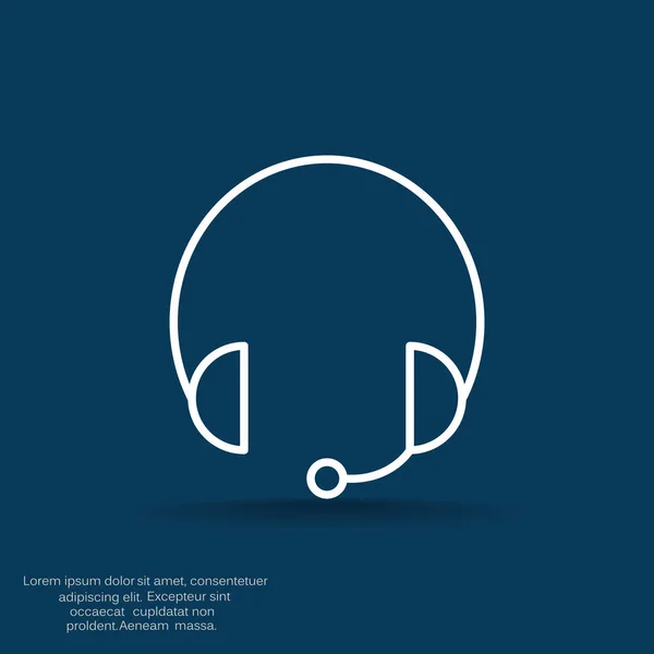 Écouteurs garniture icône web — Image vectorielle