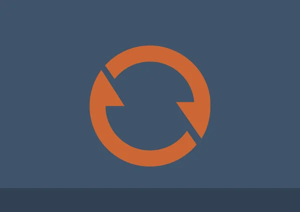 Setas de rotação em um ícone web círculo — Vetor de Stock