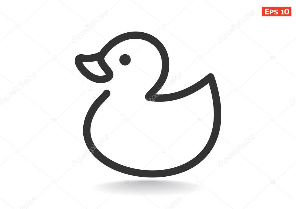 Simple toy duck icon