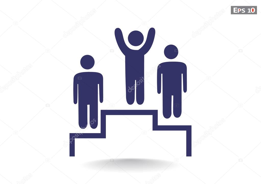 Winners podium icon, vector illustration