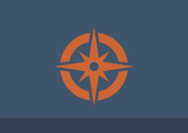 Pusula web simgesi ile Rüzgar gülü