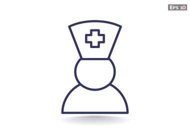 Hemşire siluet web simgesi