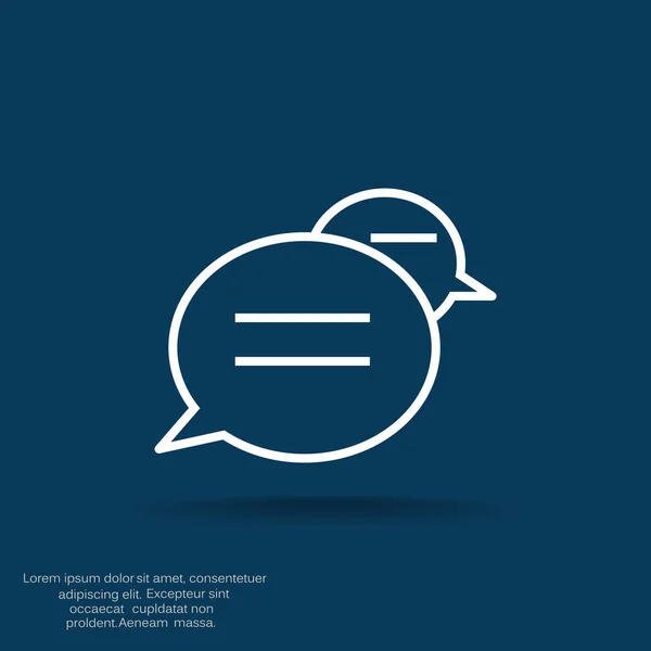 Dialoog bubbels web pictogram — Stockvector