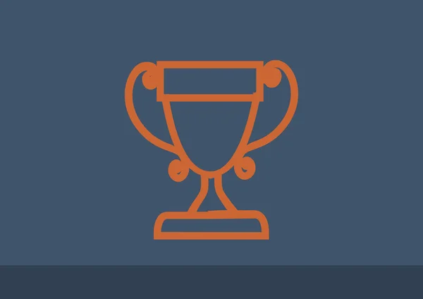 Trophée tasse icône — Image vectorielle
