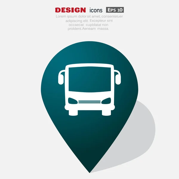 Icône web bus — Image vectorielle