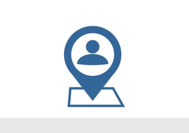 İnsan konum işaretçisi basit simgesine