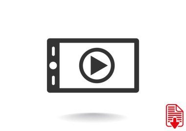 Oynat düğmesini smartphone cep telefonu ile