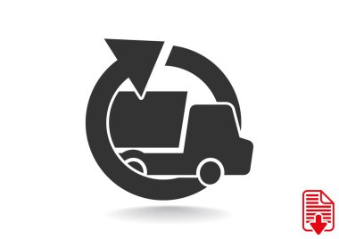 Yuvarlak ok ile basit kamyon