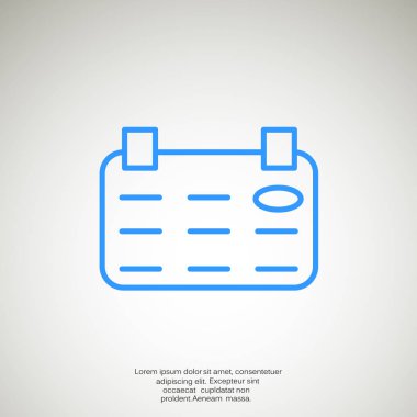 Takvim basit web simgesi yaprak