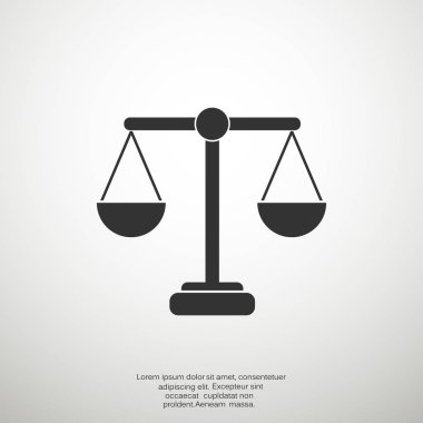 Adalet basit web simgesi ölçekleri