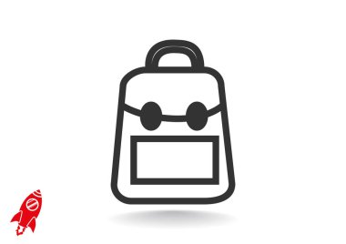 okul sırt çantası silüeti