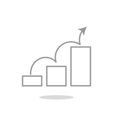 Grafik simgesi üzerinde Eğri ok