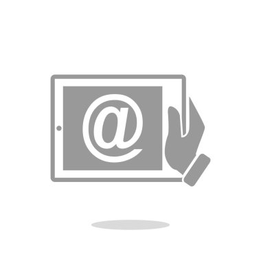 E-posta işareti ile dijital tablet