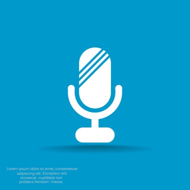 Basit mikrofon web simgesi
