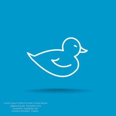 Basit oyuncak ördek simgesi