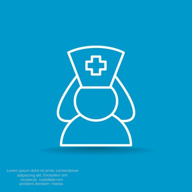 Hemşire basit simgesi