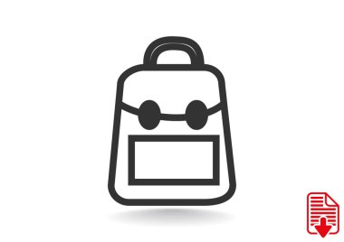 okul sırt çantası silüeti