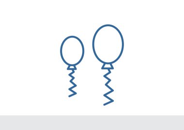 Basit balonlar anahat simgesini