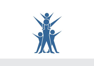 Mutlu aile kavramı web simgesi