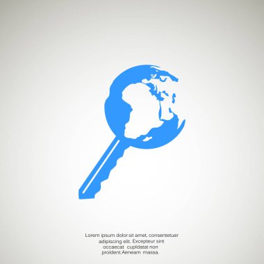 Dünya web simgesi anahtarı