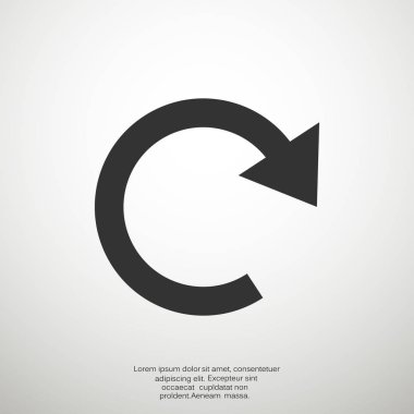 bir daire içinde rotasyon ok 