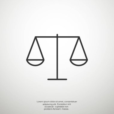 Adalet basit web simgesi ölçekleri