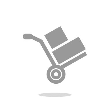 El arabası ile kutuları simge