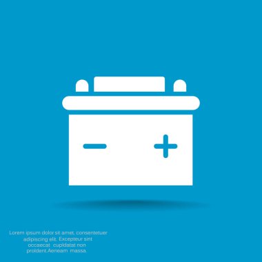 Basit araba pil web simgesi