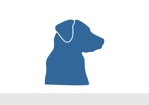 Schild mit Hundesilhouette — Stockvektor