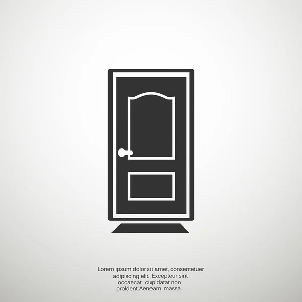 Closed door web icon — Stock Vector