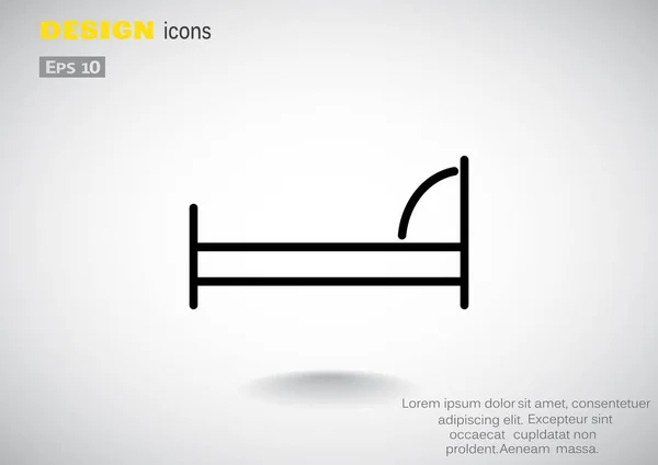 Jednoduchá postel ikona — Stockový vektor