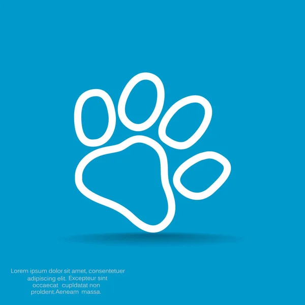 Dog paw track simple icon — Stock Vector